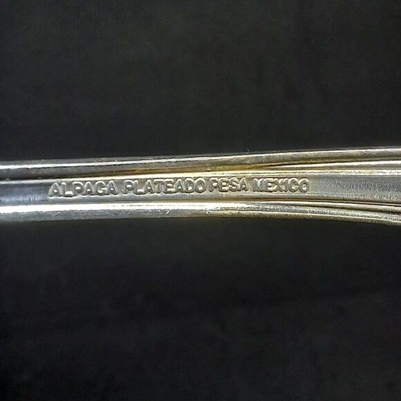 Pesa Alpaca Plateado Mexican Silverplate Sauce Ladle-Vintage-No Monogram-Vtg - Picture 6 of 6